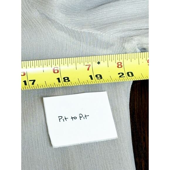 Ports 1961 Gray Silk Midi Dress Sequin Detail Size 6 - Picture 8 of 10